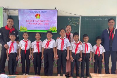 LỄ KẾT NẠP ĐỘI VIÊN MỚI – NIỀM VINH DỰ CỦA CÁC EM HỌC SINH LỚP 3A, 3B